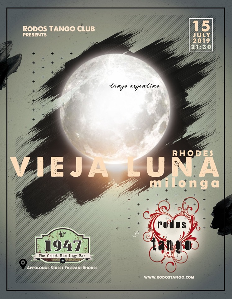 ღ Rodos Tango Club - Milonga "Vieja Luna" Rhodes 15.7.2019 